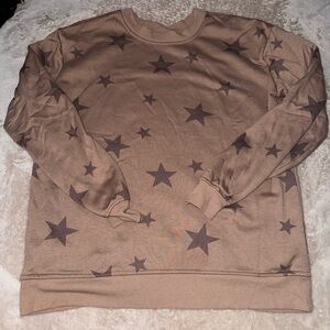 if it were me Starry Brown Crewneck Sweater